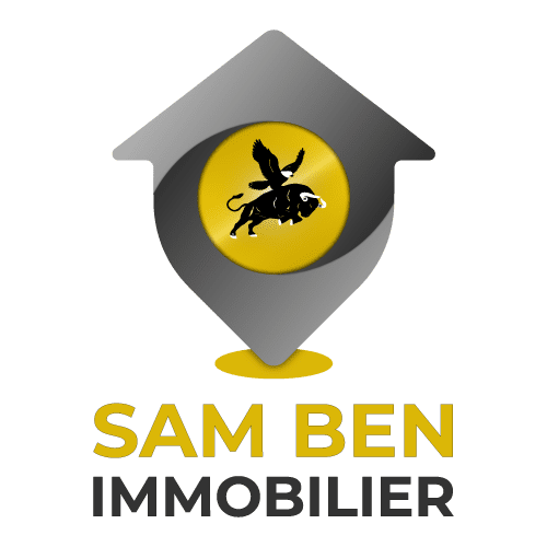 Creation graphique - sam ben immobilier - logo portrait - ecriture noire500 px Logo filiale Mr Sam ben